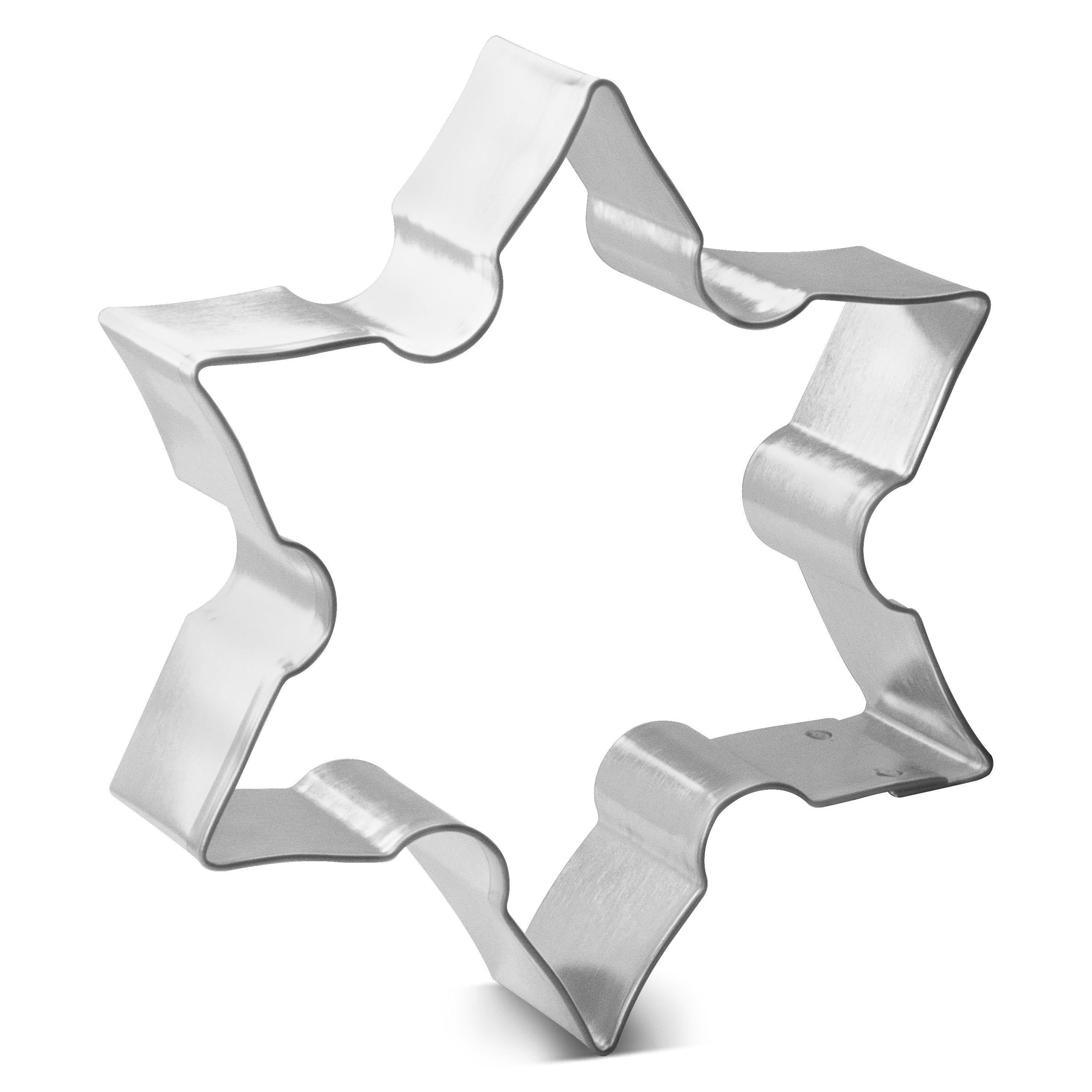 Stainless Steel Snowflake w Cutouts Metal Cookie Cutter 7 12 5 + Oversized Metal Cookie Cutter