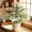 White, variant on Artificial Monstera Deliciosa Bonsai, TOUMENY Realistic PVC Fake Desktop Ornament, Low Maintenance Lifelike Tropical Decor for Living Room Office Bedroom Shelf, White