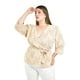 thumbnail image 4 of Blusa cruzado con cinto Roman Fashion /Tallas Extras, 1684 (Hueso-beige) beige 40, 4 of 5