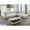 White & Black, variant on Lifestyle Furniture 3 Piece Modern Faux Leather Sectional Sofa Living Room Set, Ginger