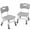 Grey, variant on Adjustable Kid Chair (2pcs) Indoor 3 Level Adjustable Suitable for Children Age 2-8, Home Classroom Kindergarten and Children's Venues Child Seat Set