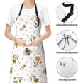 thumbnail image 6 of Lsque Bees And Flowers Waterproof Apron Chef Aprons for Men Heavy Duty Chemical Work Apron Extra Long Grilling Aprons with Adjustable Bib Apron, 6 of 9