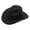 Black, variant on Unisex Western Cowboy Fedora Hat Retro Flat Brim Felt Performance Wide Brim Jazz Cap Outdoor Summer Hot Pink