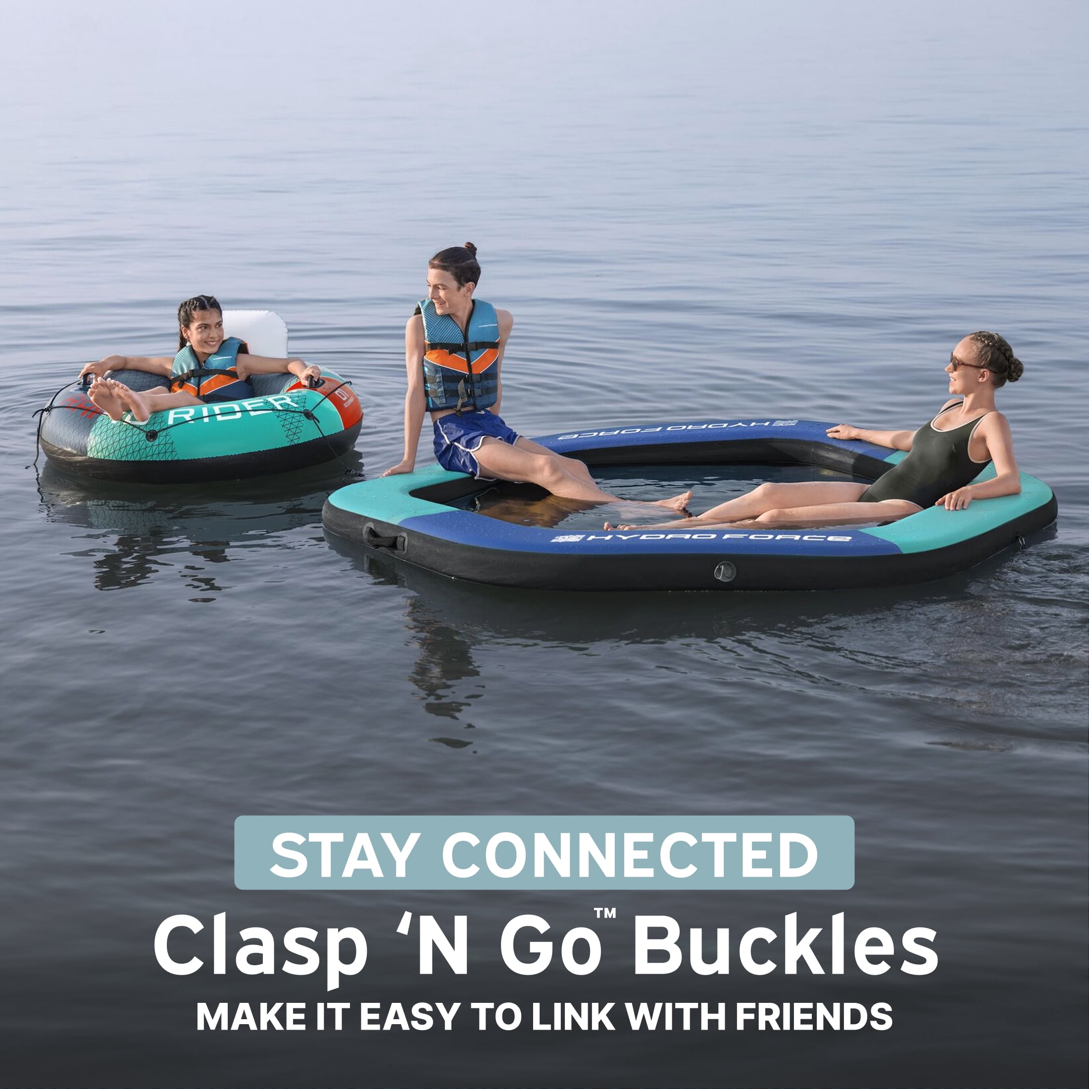 Hydro Force FortiFiber Drop Stitch 8ft Hammock Island Float, 6-Person