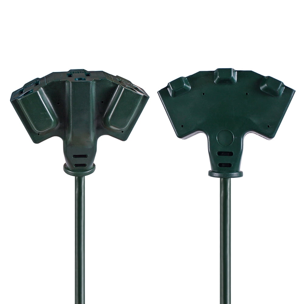 Hyper Tough 50 ft 16AWG Green 3 Prong Triple Outlet Outdoor Extension Cord, 13 Amps