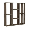 thumbnail image 4 of Decorotika Nevada 37" Geometric Wood Plant Stand, Brown Veneer, 4 of 5