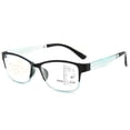 thumbnail image 5 of Gafas de lectura retro cómodas con protección contra la luz azul, progresivas, multienfoque, con marco grande, de canal grande, inteligentes, para hombres y mujeres, 5 of 5