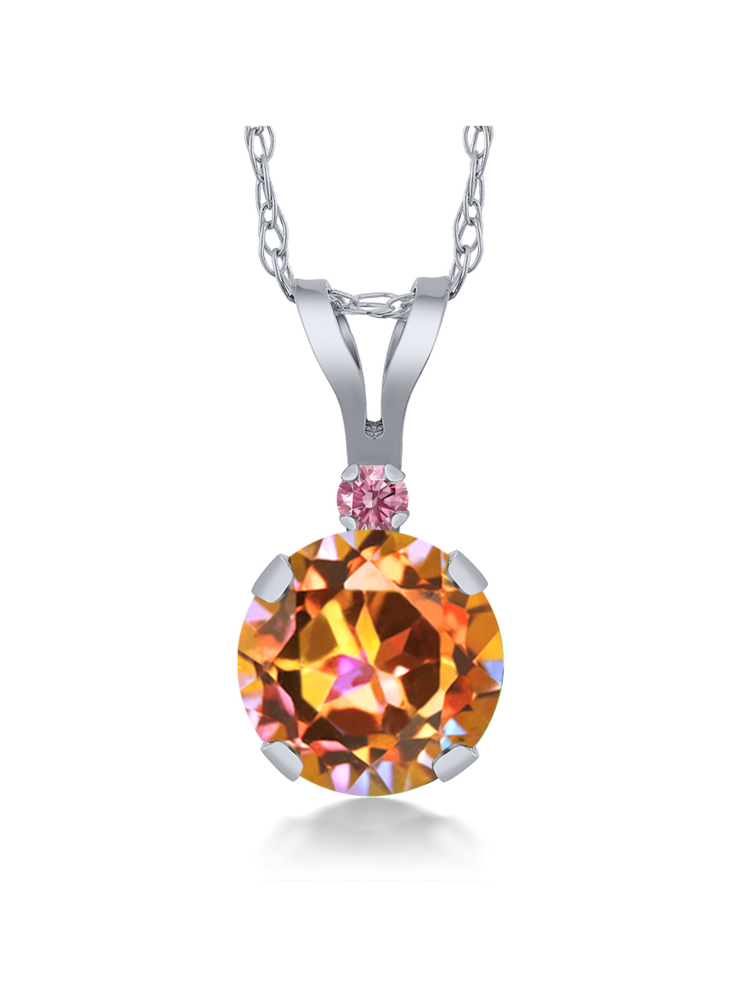 Gem Stone King 1.02 Ct Round Ecstasy Mystic Topaz Pink Lab Grown