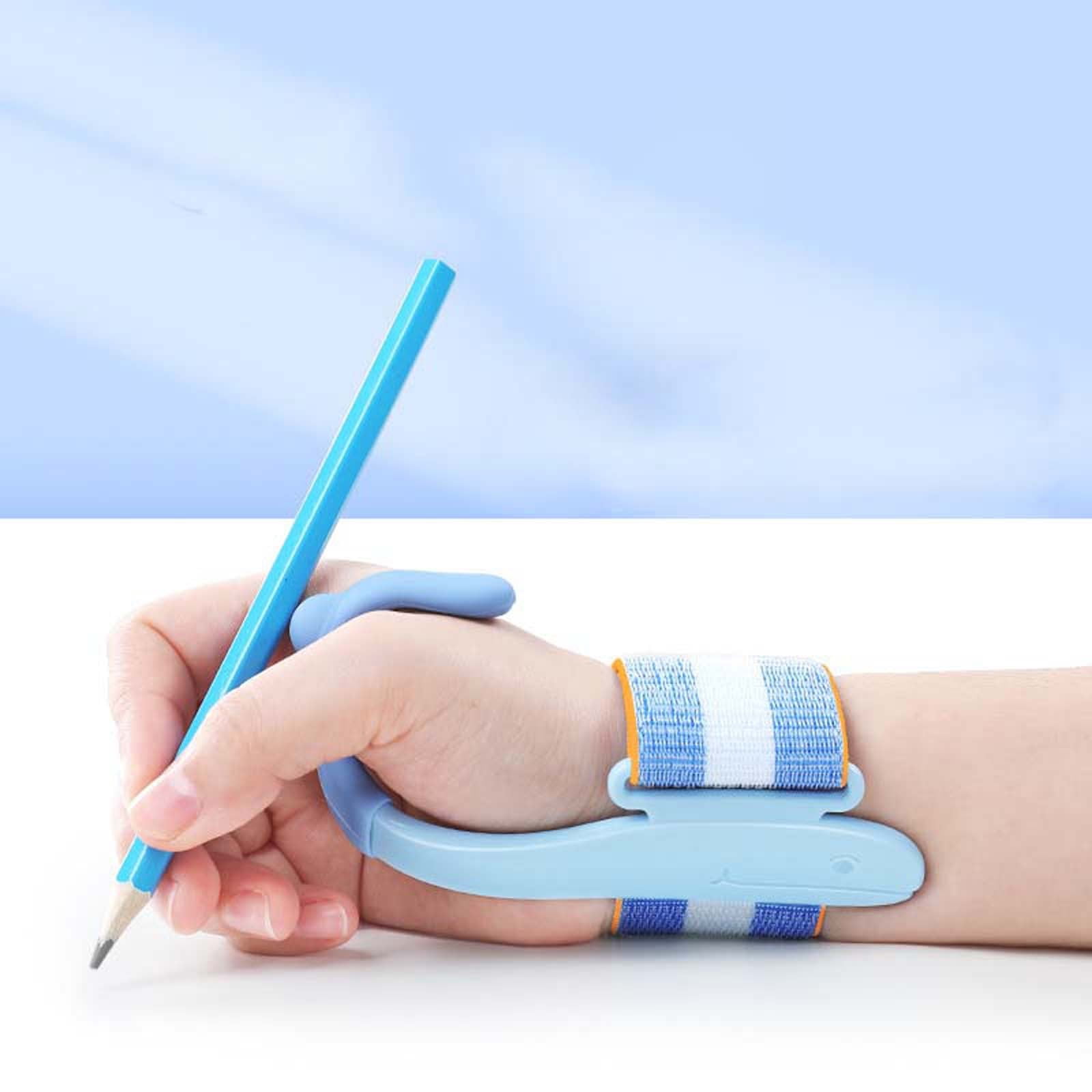 Operitacx Anti-Hook Wrist Brace Anti-Skid Pens Corrector Writing Training  Devices The Grooved Handwriting Book Preschool Pencils Dr Grip Double Layer
