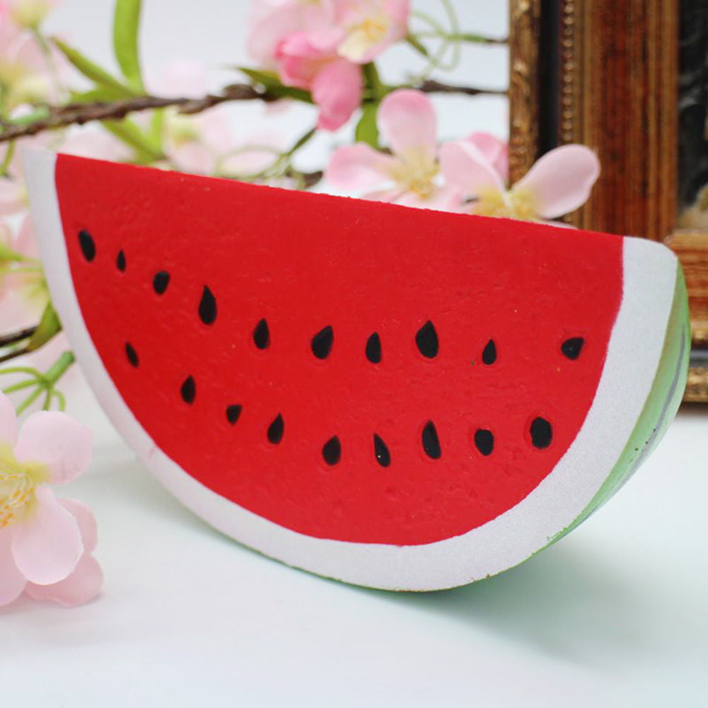 Squishy Jumbo Smile Watermelon Fruit Scent Bread Squeeze Toy Decor GOOD 
