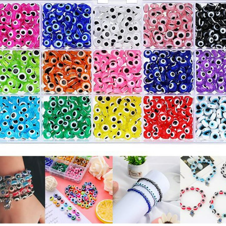 450 Wholesale Evil Eye Beads for Bracelets Necklace，Bulk Evil Eye