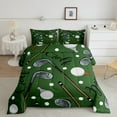 thumbnail image 2 of Castle Fairy Golf Gaming 2pcs Bedding Comforter Set,Sport Theme Twin Comforter Sets,Ball Game Breathable Bedding Set,Microfiber Boys Bedroom Decor,Reversible, 2 of 8