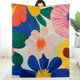 thumbnail image 2 of PRATYUS Flowers Home Leisure Flannel Blanket for Couch Bed Sofa 50x60in, 2 of 7