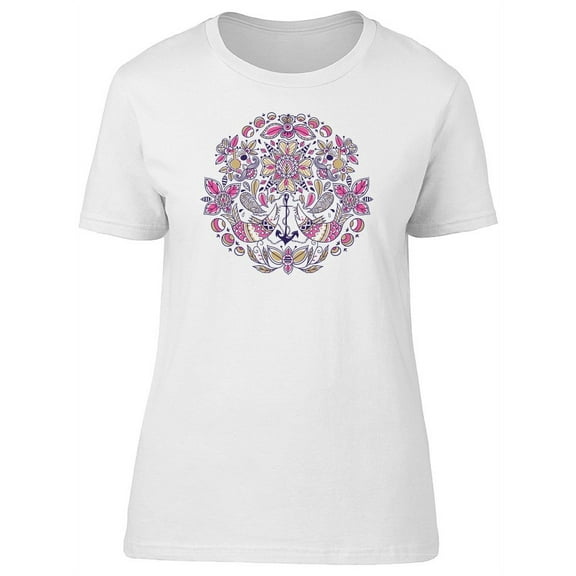 Beautiful Spring Floral Paisley T-Shirt Women -Image by Shutterstock, Female Small