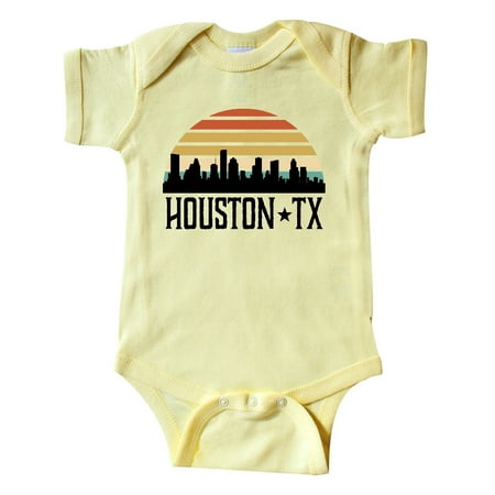 

Inktastic Houston Texas Skyline Retro Gift Baby Boy or Baby Girl Bodysuit