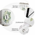 thumbnail image 6 of Shower Curtain Letter V Bathroom Curtains with Hooks, Waterproof Fabric Alphabet Green Eucalyptus Leaves Bath Shower Curtains Set for Bathroom Bathtubs Decor 72x72 Inch, 6 of 8