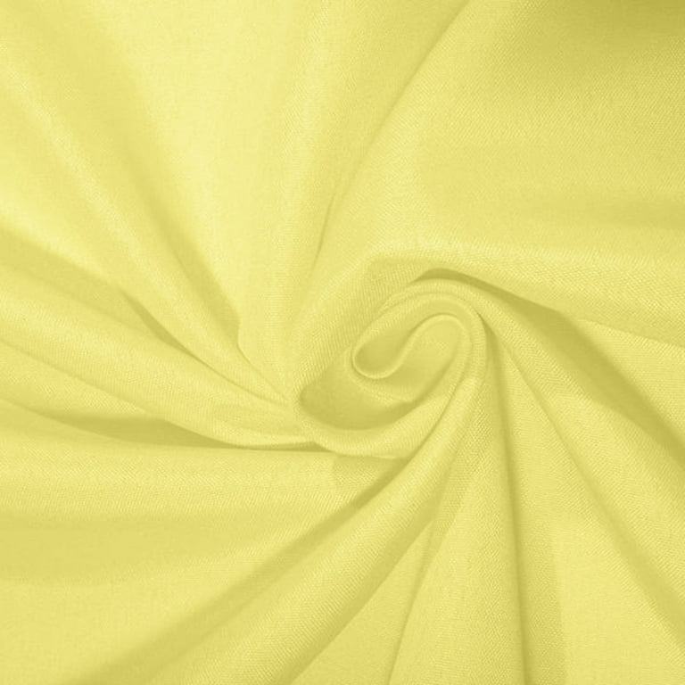 60 Wide Light Yellow Polyester Poplin Rectangular 