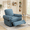 Sky Blue, variant on Euroco Manual Recliner Sofa Swivel Recliner Rocker Chair with Adjustable Backrest for Living Room, Bedroom, or Nursery, Green&Brown