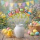 thumbnail image 1 of Decoraciones de huevos de espuma de Pascua en pack de 6 – Huevos de tejido multicolor 2,36x1,57 pulgadas, adornos colgantes ligeros, decoración reutilizable para decorar escenas de Pascua, 1 of 9