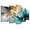 Teal Abstract Wall Art - 2, variant on ZHONGYUTONG Teal Abstract Wall Art 5 Pieces Turquoise Wall Canvas Pictures Prints Modern Abstract Home Wall Decor for Living Room Bedroom Office Framed (8x14inx2pcs 8x18inx2pcs 8x22inx1pcs)
