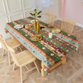 thumbnail image 3 of Colorful Christmas Striped Pattern Rectangle Tablecloth 60"x102",Waterproof Polyester Rectangle Table Cloth, Wipeable Spillproof Polyester Tablecloth for Dining, Camping, Indoor and Outdoor, 3 of 6