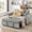 Gray, variant on 3 in 1 Sofa Bed, 55" Convertible Sleeper Sofa with Pull Out Bed, Loveseat Couch with Adjustable Backrest for Living Room, Black