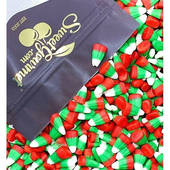 SweetGourmet Holiday Candy Corn Red, White & Green | Bulk Christmas Candy | 2 Pounds