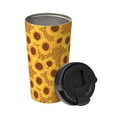 thumbnail image 2 of KLL Yellow Leopard Print Sunflower Pattern Stainless Steel Vacuum Insulated Tumbler - Carry Insulated Coffee Mug - Reusable Insulated Cold Brew Iced Coffee Cup Thermos, 2 of 8