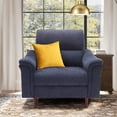thumbnail image 2 of BedLuxury 42.5'' Wide Modern Accent Chair & Single Sofa Lounge for Living Room, Blue, 2 of 8