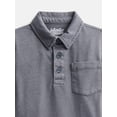 thumbnail image 2 of Wonder Nation Boys' Garment Dye Polo Shirt, Sizes XS-XXL, 2 of 3