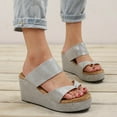 thumbnail image 2 of Clearance VerPetridure Women's Sandals Summer Casual Sandals Wear Lazy People Thick-Soled Casual Sandals Wedge Flip-Flop, 2 of 9