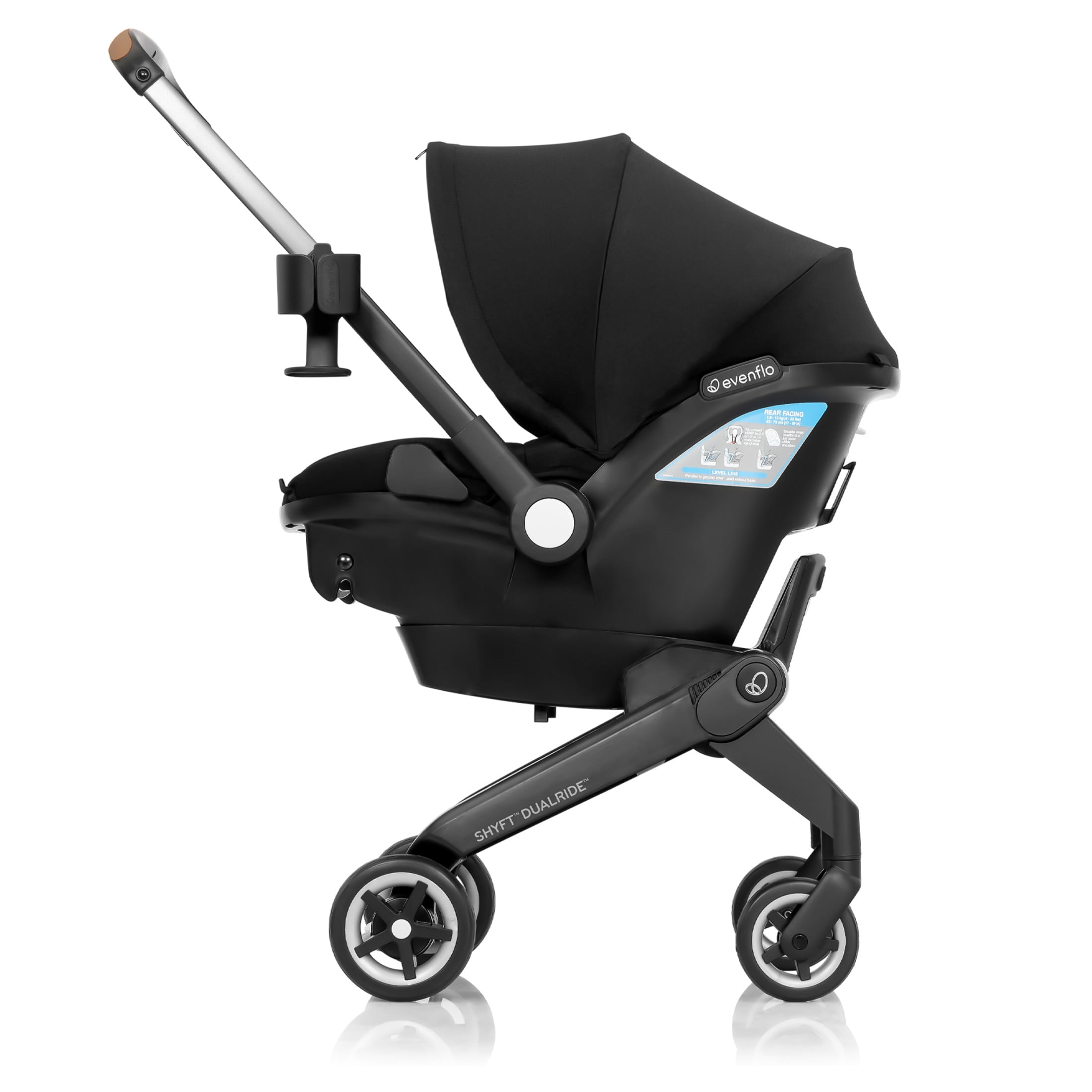 Shyft DualRide with Carryall Storage Infant Car Seat and Stroller Combo (Durham Green)