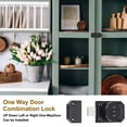thumbnail image 6 of Combination Cabinet Lock, 3-Digit Password Cabinet Lock Zinc Alloy Mechanical Keyless Safety Doors Latch, Black, 6 of 7