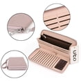thumbnail image 3 of UTO Wallets for Women PU Leather Zip Around Clutch Purse Card Holder Large Capacity Ladies Phone Wristlet(Light Pink), 3 of 7