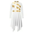 thumbnail image 3 of CHICTRY Robe de Danse à Manches Longues pour Filles, Robe de Prière Lyrique Brillante pour Performance, Blanc 8, 3 of 7