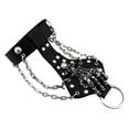thumbnail image 2 of Brazalete de eslava de material cuero negro hecho con de punk, 2 of 8