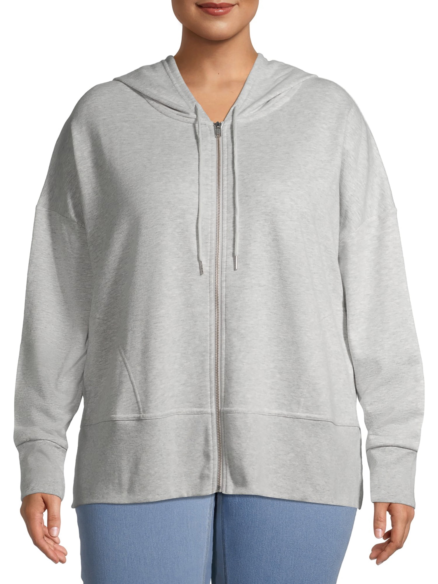 Terra & Sky Women's Plus Size Full Zip Fleece Hoodie