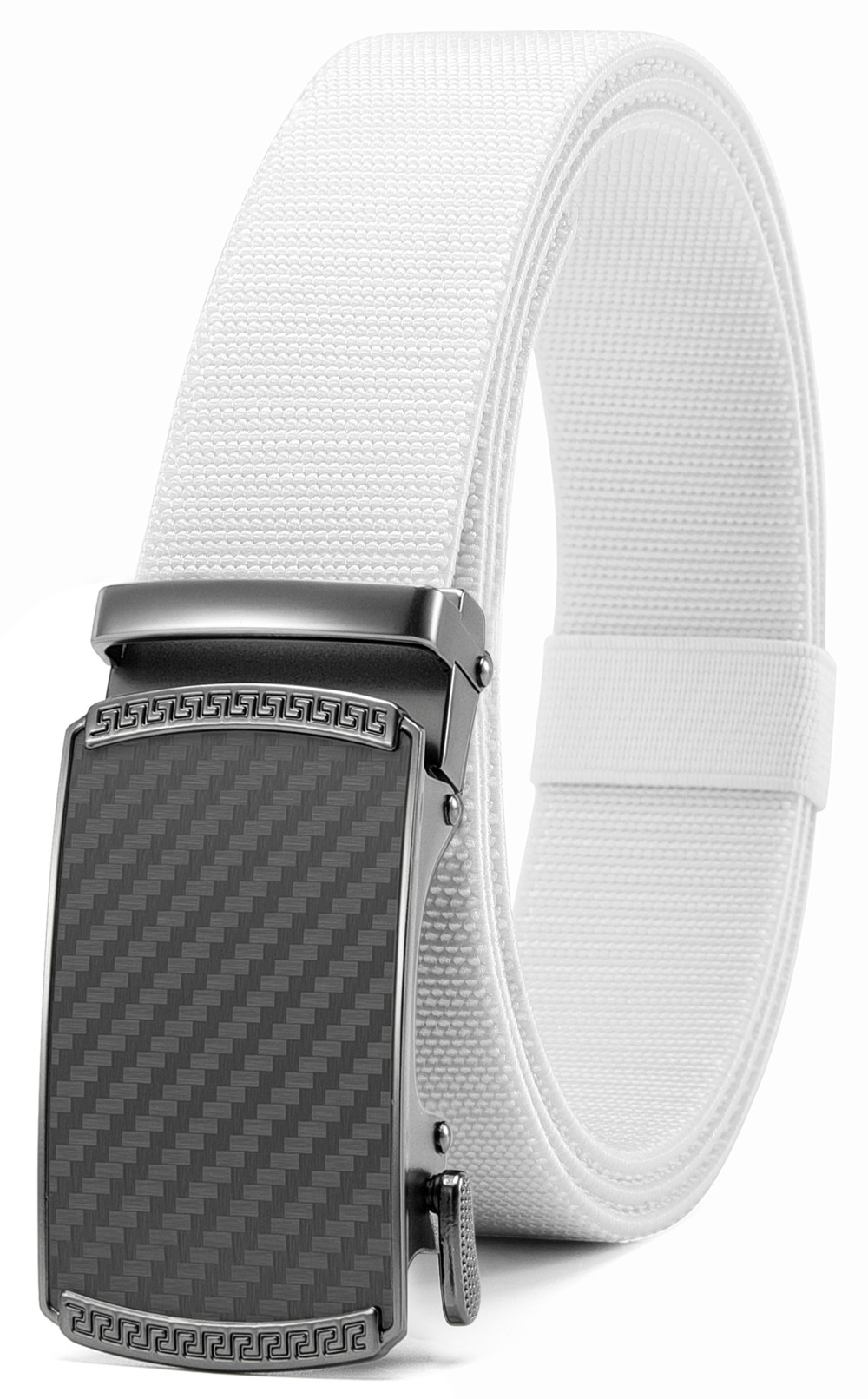 Stretch Golf Belts for Men 1 3/8", Elastic Nylon Ratchet Belt with