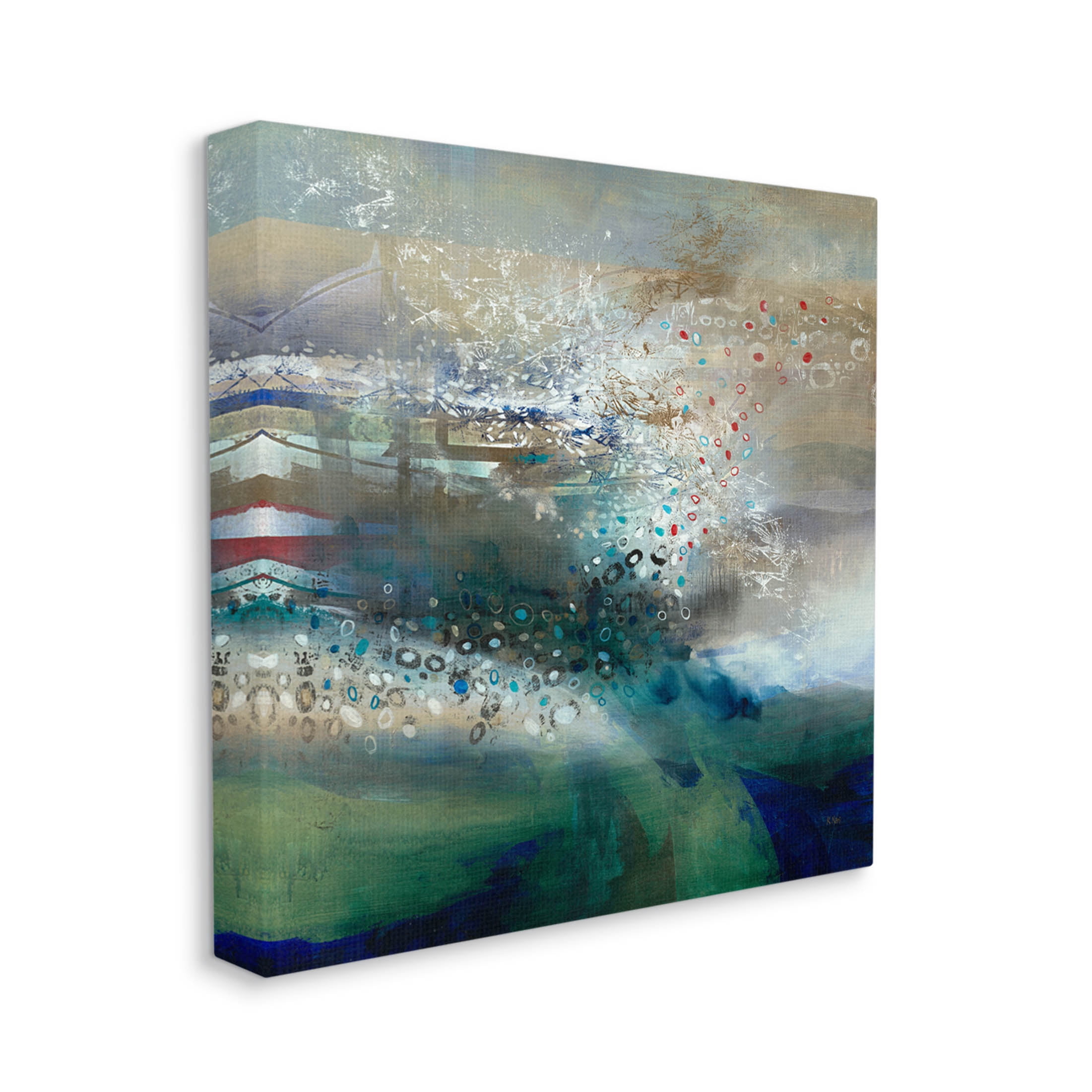 Stupell Industries Layered Circular Pattern Collage Graphic Art Gallery Wrapped Canvas Print Wall Art, Design by K. Nari