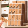thumbnail image 3 of Cork Wooden Label Sticker, Water Proof 30x60mm Self Adhesive Label  for Storage Bins, 3 of 7
