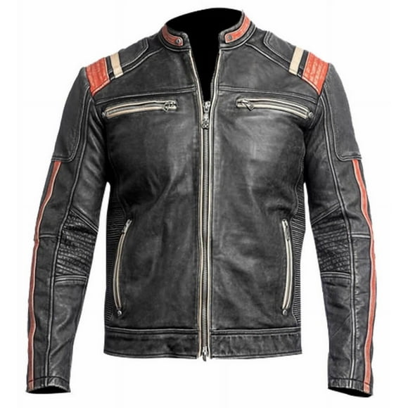 Vintage Moto Jacket Leather Motorcycle Jacket Leather Riding Jackets Mens Black Leather Biker Jacket Vintage Leather Motorcycle Jacket size M