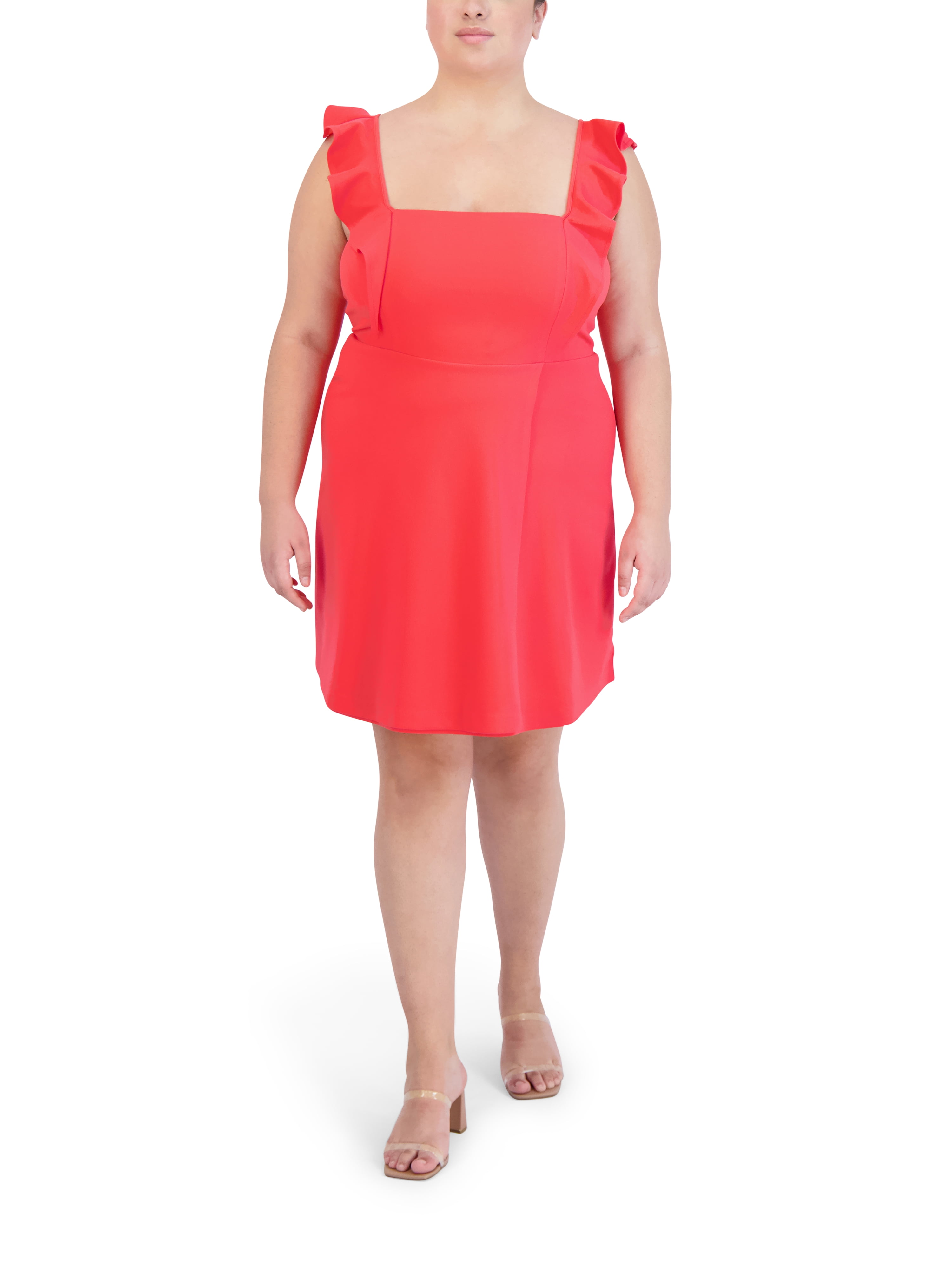 BCBG Paris Women's Ruffle Strap Mini Dress