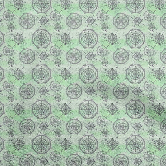 oneOone Cotton Poplin Mint Green Fabric Travel Dress Material Fabric Print Fabric By The Yard 42 Inch Wide