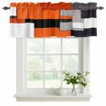 Burnt Orange Red Black Valances for Windows 2 Panels,Light Filtering ...