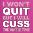 thumbnail image 5 of Wild Bobby I Won't Quit but I Will Cuss the Whole Time Gym/Workout Unisex Graphic Hoodie Sweatshirt, Fuschia, Large, 5 of 5