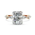 thumbnail image 2 of Solitaire Engagement Rings For Women | Center 8.5x6.5mm Radiant Cut Lab Created Moissanite Promise Ring in Solid 14K Rose Gold Jewelry Gift for Her, Ring Size 7, 2 of 6