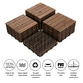 thumbnail image 4 of Renwick Pack of 27 Interlocking Wood Flooring Tiles for Outdoor & Indoor, Brown, 4 of 9