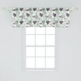 thumbnail image 2 of Ambesonne Leaves Window Valance, Tropical Botany Design, 54" X 18", Eggplant Green Grey, 2 of 3