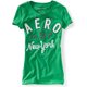 thumbnail image 1 of Camiseta gráfica Aeropostale Mujer Aero Est. 87 Glittery verde mediana, 1 of 1