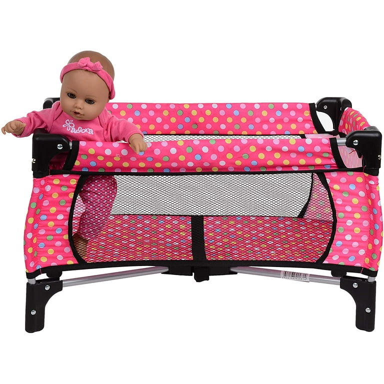Pink stroller & dolls 2024 bed twin pack